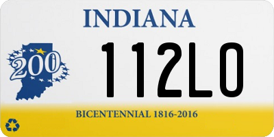 IN license plate 112LO