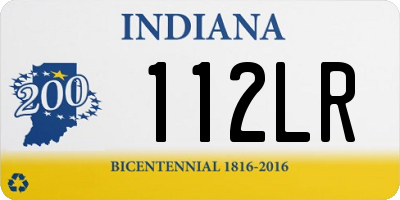 IN license plate 112LR