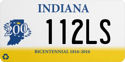 IN license plate 112LS