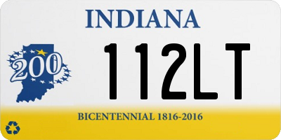 IN license plate 112LT