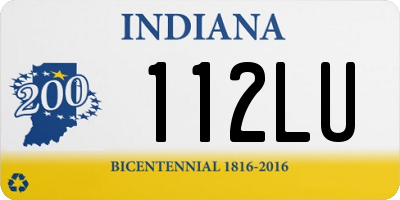IN license plate 112LU