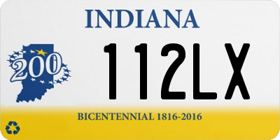 IN license plate 112LX