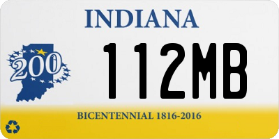 IN license plate 112MB