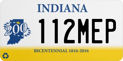 IN license plate 112MEP