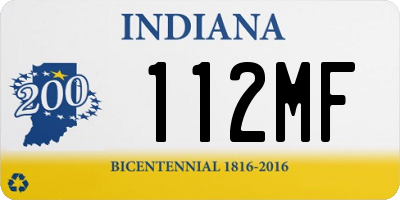 IN license plate 112MF