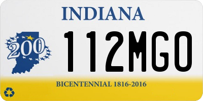 IN license plate 112MGO