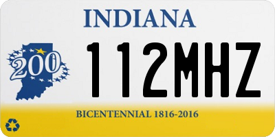 IN license plate 112MHZ