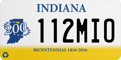 IN license plate 112MIO
