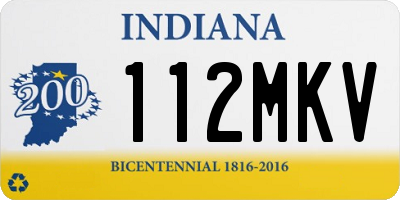IN license plate 112MKV