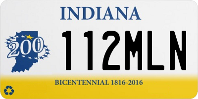 IN license plate 112MLN