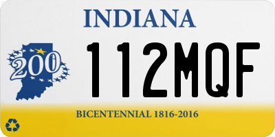 IN license plate 112MQF
