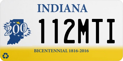 IN license plate 112MTI