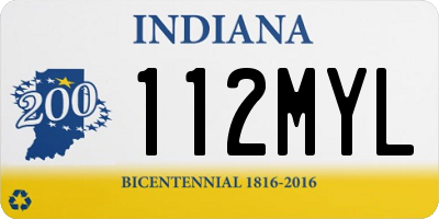 IN license plate 112MYL