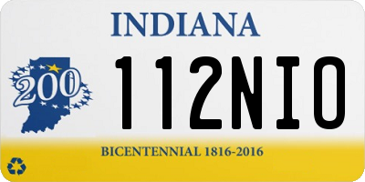 IN license plate 112NIO
