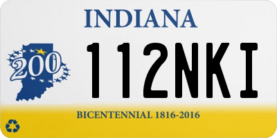 IN license plate 112NKI