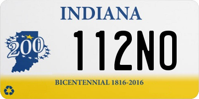 IN license plate 112NO