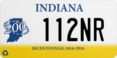 IN license plate 112NR