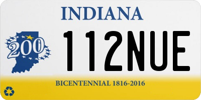 IN license plate 112NUE