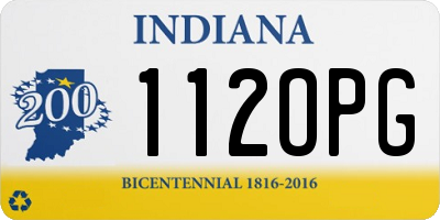 IN license plate 112OPG