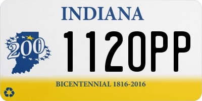 IN license plate 112OPP