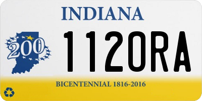 IN license plate 112ORA