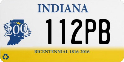IN license plate 112PB