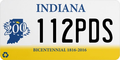 IN license plate 112PDS