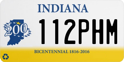 IN license plate 112PHM