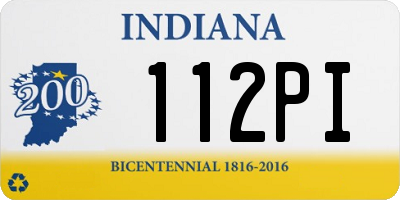 IN license plate 112PI