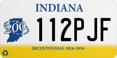 IN license plate 112PJF