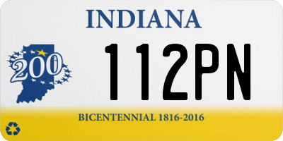IN license plate 112PN