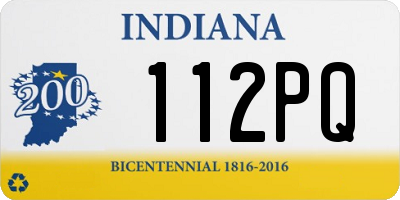 IN license plate 112PQ