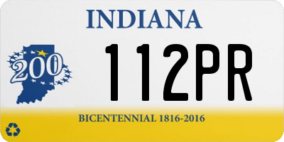 IN license plate 112PR