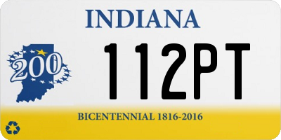 IN license plate 112PT