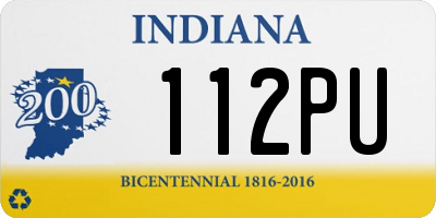 IN license plate 112PU