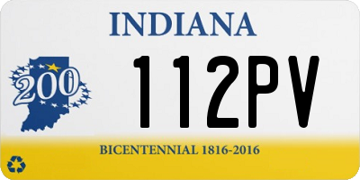 IN license plate 112PV