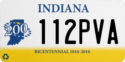 IN license plate 112PVA