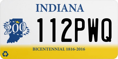 IN license plate 112PWQ