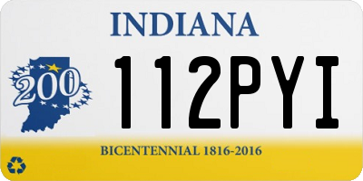 IN license plate 112PYI