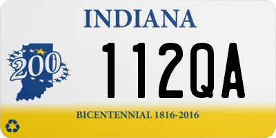 IN license plate 112QA