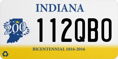 IN license plate 112QBO
