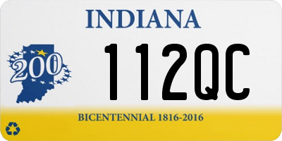 IN license plate 112QC