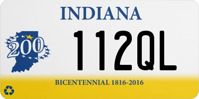 IN license plate 112QL