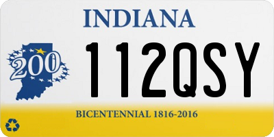 IN license plate 112QSY