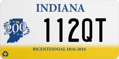 IN license plate 112QT