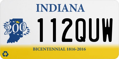 IN license plate 112QUW