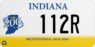 IN license plate 112R