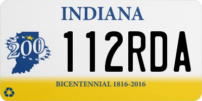 IN license plate 112RDA
