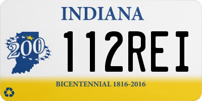 IN license plate 112REI