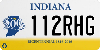 IN license plate 112RHG